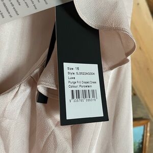 Shona Joy Blush Ruffle V-Neck Dress